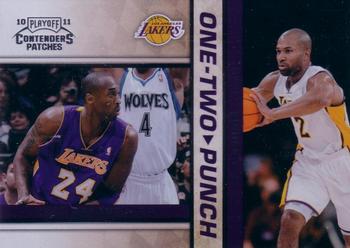 2010-11 Playoff Contenders Patches - One-Two Punch #24 Kobe Bryant / Derek Fisher Front