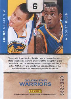 2010-11 Playoff Contenders Patches - One-Two Punch Die Cuts Silver #6 Stephen Curry / Monta Ellis Back