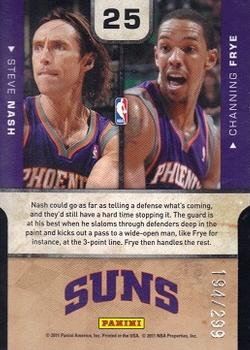 2010-11 Playoff Contenders Patches - One-Two Punch Die Cuts Silver #25 Steve Nash / Channing Frye Back