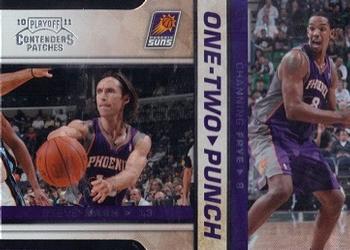 2010-11 Playoff Contenders Patches - One-Two Punch Die Cuts Silver #25 Steve Nash / Channing Frye Front