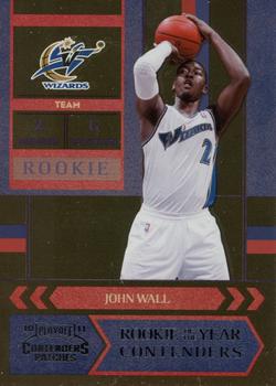 2010-11 Playoff Contenders Patches - Rookie of the Year Contenders #1 John Wall Front