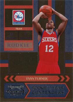 2010-11 Playoff Contenders Patches - Rookie of the Year Contenders #3 Evan Turner Front