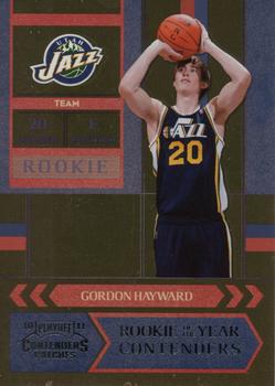 2010-11 Playoff Contenders Patches - Rookie of the Year Contenders #7 Gordon Hayward Front