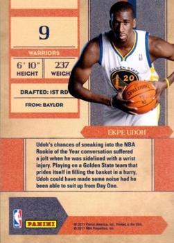 2010-11 Playoff Contenders Patches - Rookie of the Year Contenders #9 Ekpe Udoh Back