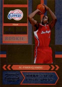 2010-11 Playoff Contenders Patches - Rookie of the Year Contenders #15 Al-Farouq Aminu Front