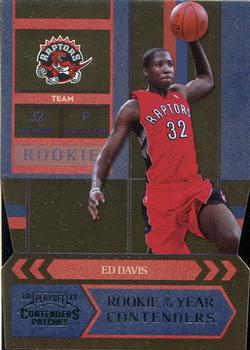 2010-11 Playoff Contenders Patches - Rookie of the Year Contenders Die Cuts Silver #10 Ed Davis Front