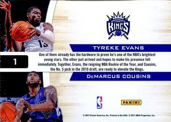 2010-11 Playoff Contenders Patches - Starting Blocks #1 Tyreke Evans / DeMarcus Cousins Back