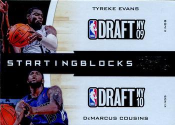 2010-11 Playoff Contenders Patches - Starting Blocks #1 Tyreke Evans / DeMarcus Cousins Front