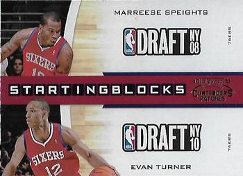 2010-11 Playoff Contenders Patches - Starting Blocks #3 Marreese Speights / Evan Turner Front