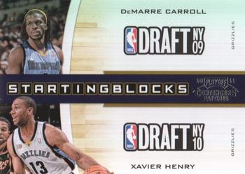 2010-11 Playoff Contenders Patches - Starting Blocks #7 DeMarre Carroll / Xavier Henry Front