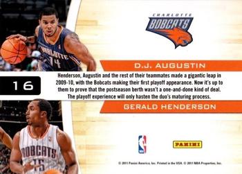 2010-11 Playoff Contenders Patches - Starting Blocks #16 D.J. Augustin / Gerald Henderson Back