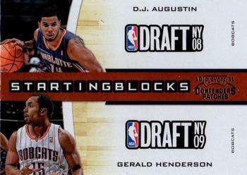 2010-11 Playoff Contenders Patches - Starting Blocks #16 D.J. Augustin / Gerald Henderson Front