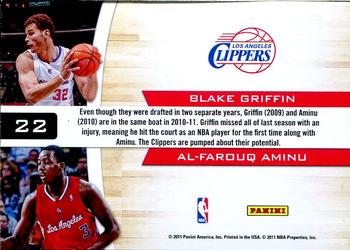 2010-11 Playoff Contenders Patches - Starting Blocks #22 Blake Griffin / Al-Farouq Aminu Back