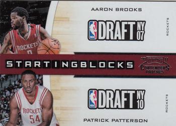 2010-11 Playoff Contenders Patches - Starting Blocks #23 Aaron Brooks / Patrick Patterson Front