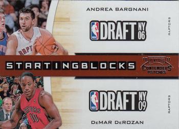 2010-11 Playoff Contenders Patches - Starting Blocks #28 Andrea Bargnani / DeMar DeRozan Front
