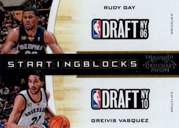 2010-11 Playoff Contenders Patches - Starting Blocks #30 Rudy Gay / Greivis Vasquez Front