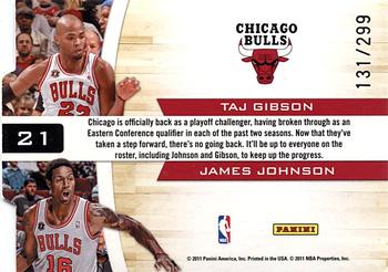 2010-11 Playoff Contenders Patches - Starting Blocks Die Cuts Silver #21 Taj Gibson / James Johnson Back