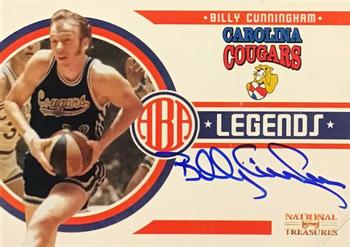 2010-11 Playoff National Treasures - ABA Legends Signatures #4 Billy Cunningham Front