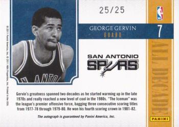 2010-11 Playoff National Treasures - All Decade #7 George Gervin Back