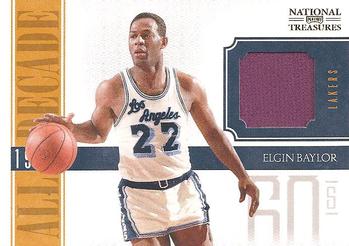 2010-11 Playoff National Treasures - All Decade Materials #3 Elgin Baylor Front