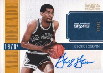 2010-11 Playoff National Treasures - All Decade Signatures #7 George Gervin Front