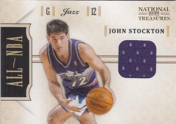 2010-11 Playoff National Treasures - All NBA Materials #10 John Stockton Front