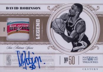 2010-11 Playoff National Treasures - Century Materials NBA Team Logos Signatures #119 David Robinson Front