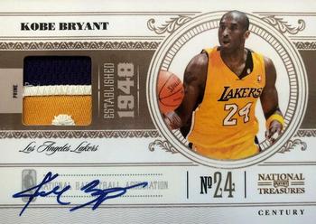2010-11 Playoff National Treasures - Century Materials Prime Signatures #42 Kobe Bryant Front