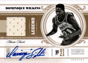 2010-11 Playoff National Treasures - Century Materials Signatures #114 Dominique Wilkins Front