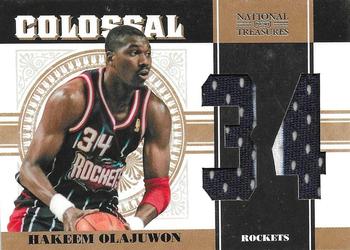 2010-11 Playoff National Treasures - Colossal Materials Jersey Numbers #25 Hakeem Olajuwon Front