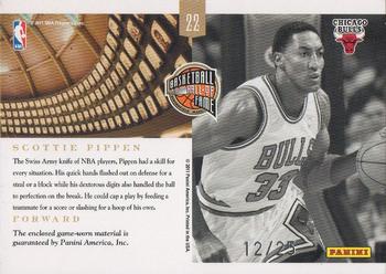 2010-11 Playoff National Treasures - Hall of Fame Materials Prime #22 Scottie Pippen Back