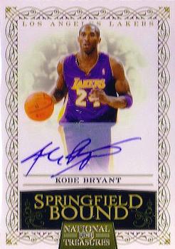 2010-11 Playoff National Treasures - Springfield Bound Signatures #1 Kobe Bryant Front