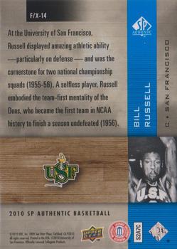 2010-11 SP Authentic - Holo F/X #F/X-14 Bill Russell Back