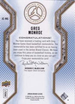 2010-11 SP Authentic - Jordan Brand Classic #JC-MG Greg Monroe Back