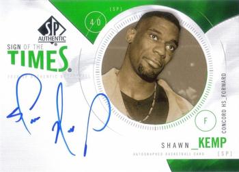 2010-11 SP Authentic - Sign of the Times #S-SK Shawn Kemp Front
