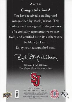 2010-11 Upper Deck Ultimate Collection - 1997 Legends Autographs #AL-18 Mark Jackson Back
