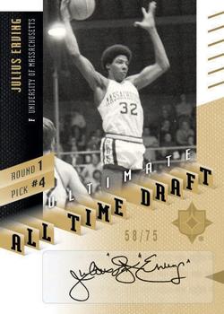 2010-11 Upper Deck Ultimate Collection - All-Time Draft Signatures Gold #1-4 Julius Erving Front