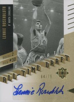 2010-11 Upper Deck Ultimate Collection - All-Time Draft Signatures Gold #30 Lennie Rosenbluth Front