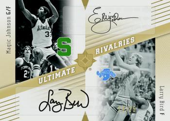 2010-11 Upper Deck Ultimate Collection - Rivalries Signatures #RBJ Magic Johnson / Larry Bird Front