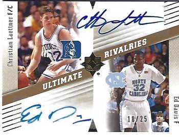 2010-11 Upper Deck Ultimate Collection - Rivalries Signatures #RLD Christian Laettner / Ed Davis Front