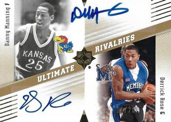 2010-11 Upper Deck Ultimate Collection - Rivalries Signatures #RRM Danny Manning / Derrick Rose Front