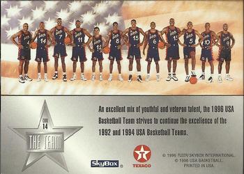 1996 SkyBox Texaco USA #14 Team Card Back