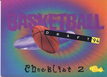 1994 Classic Draft #77 Checklist 2: 55-105 Front