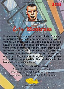 1994 Classic Draft #105 Eric Montross Back