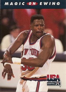 1992 SkyBox USA #103 Magic on Ewing Front