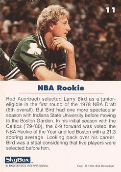 1992 SkyBox USA #11 Larry Bird Back