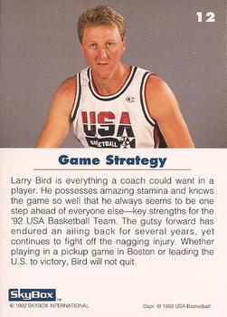 1992 SkyBox USA #12 Larry Bird Back