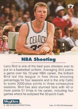 1992 SkyBox USA #17 Larry Bird Back