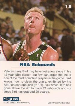 1992 SkyBox USA #18 Larry Bird Back