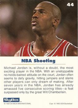 1992 SkyBox USA #44 Michael Jordan Back